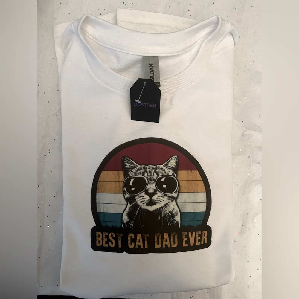 BEST PROUD CAT DAD KITTY CATS I LOVE KITTENS TSHIRT